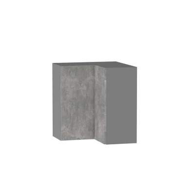 ADAMA Kücheneckschrank - Breite 65 cm, Atelierbeton hell/grau