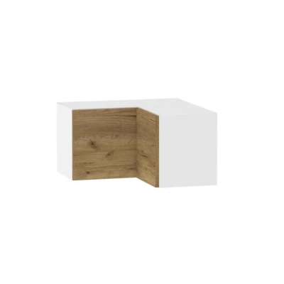Eckoberschrank ADAMA - Breite 65 cm, Craft Eiche Gold/Weiß