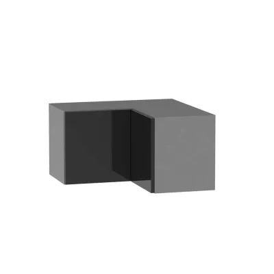 Eckoberschrank ADAMA - Breite 65 cm, schwarz/grau