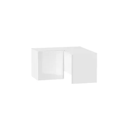 Eckoberschrank ADAMA - Breite 65 cm, weiß glänzend / weiß