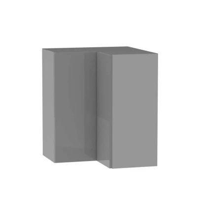 Kücheneckschrank ADAMA - Breite 60 cm, Hochglanzgrau/Grau