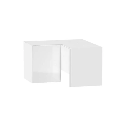 Eckoberschrank ADAMA - Breite 60 cm, weiß glänzend / weiß