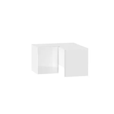 Eckoberschrank ADAMA - Breite 60 cm, weiß glänzend / weiß