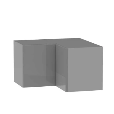 Eckoberschrank ADAMA - Breite 60 cm, Hochglanzgrau/Grau