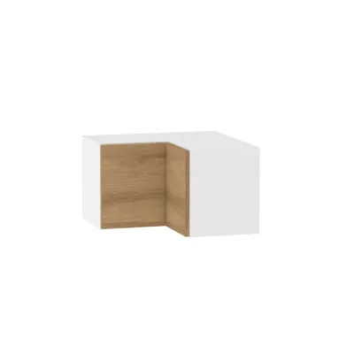 Eckoberschrank ADAMA - Breite 60 cm, Hickory natur/weiß