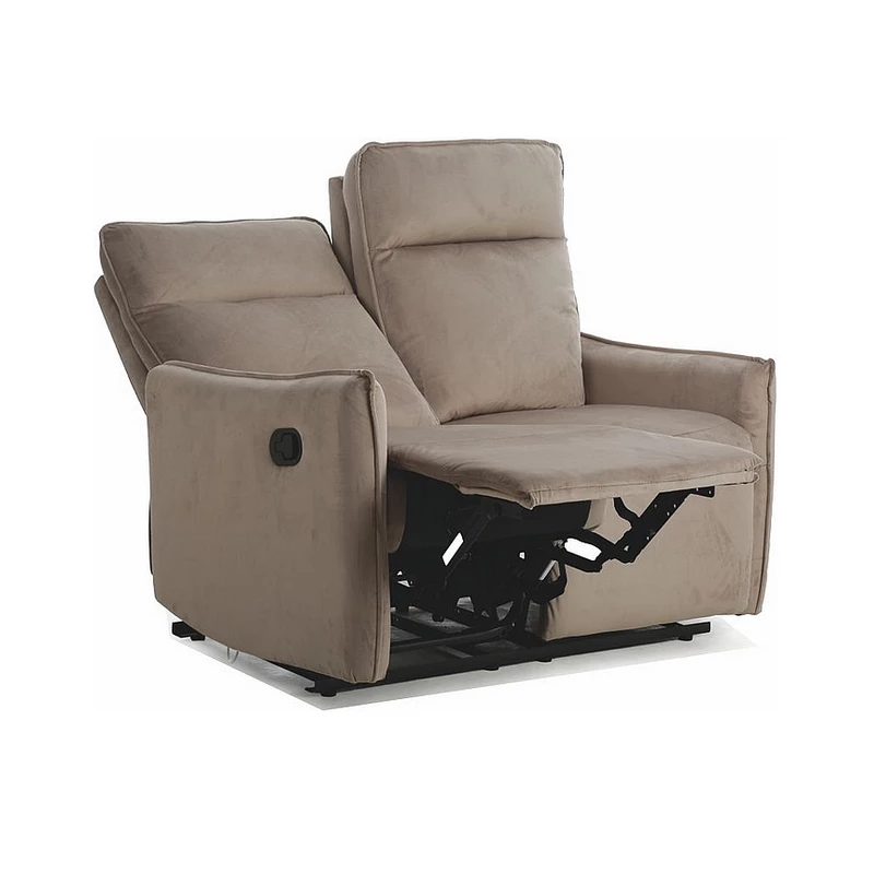 GRAYSON Zweisitzer-Relaxsofa – Dunkelbeige