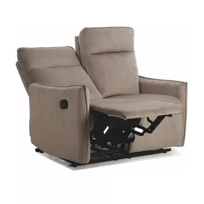 GRAYSON Zweisitzer-Relaxsofa – Dunkelbeige