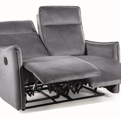 GRAYSON Zweisitzer-Relaxsofa – Grau
