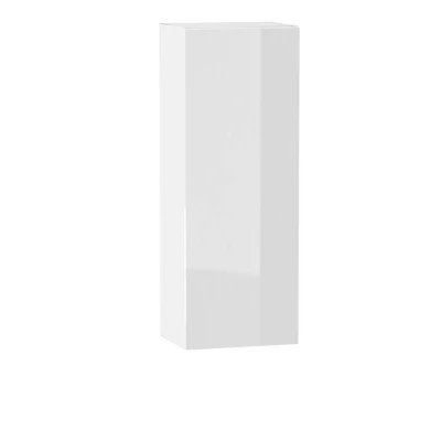 ADAMA Küchenschrank mit Regal - Breite 40 cm, Weiß glänzend / Weiß
