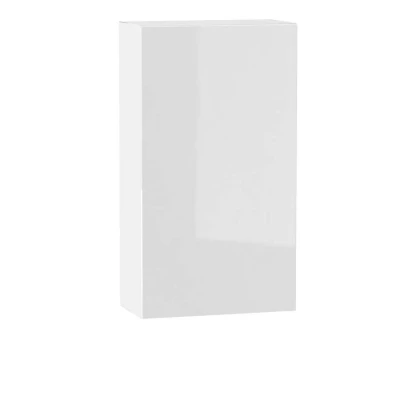 ADAMA Küchenschrank mit Regal - Breite 60 cm, Hochglanzweiß / Weiß