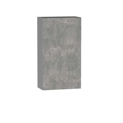 ADAMA Küchenschrank mit Regal - Breite 60 cm, Atelierbeton hell/grau