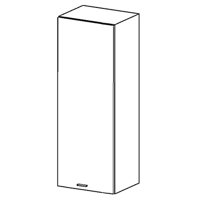 ADAMA Regal Küchenschrank - Breite 60 cm, Hochglanzgrau/Grau