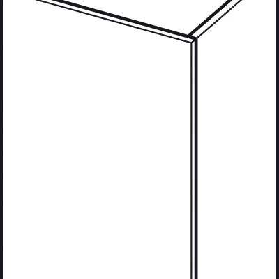 Küchenoberschrank ADAMA - Breite 45 cm, Hochglanzgrau/Grau