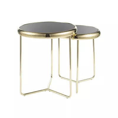 TAKIS Beistelltisch-Set - schwarz / gold