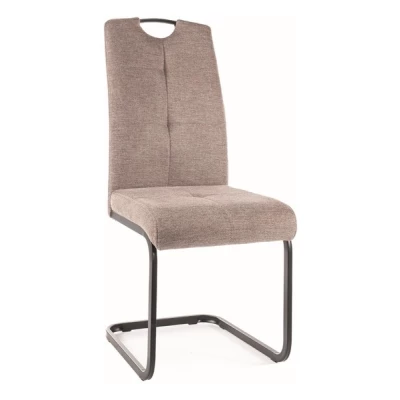 KASJA Polsterstuhl - schwarz / beige