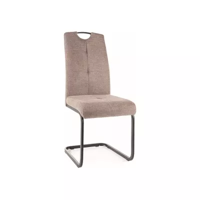 KASJA Polsterstuhl - schwarz / beige