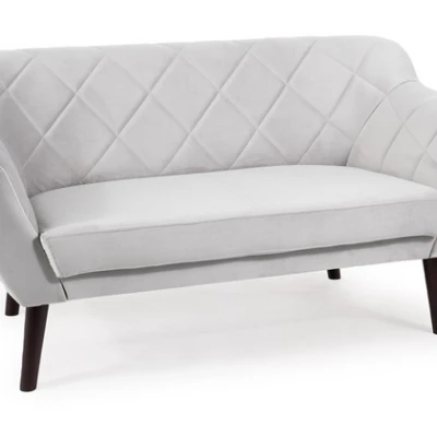 Zweisitzer-Sofa AISHA – Hellgrau/Wenge