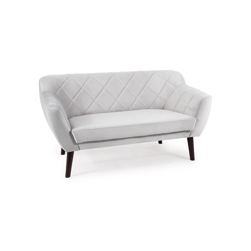 Zweisitzer-Sofa AISHA – Hellgrau/Wenge