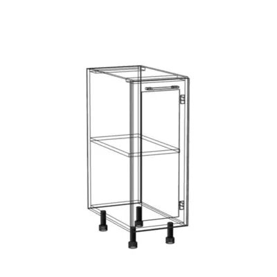ARACY Unterschrank - Breite 30 cm, grau/weiß, Beine 10 cm