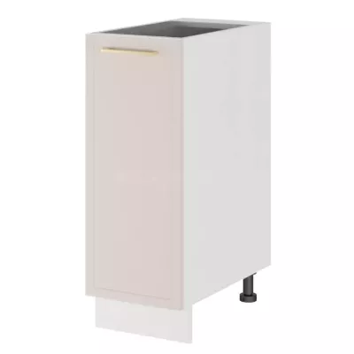 ARACY Auszugschrank - Breite 30 cm, weiß, Beine 10 cm