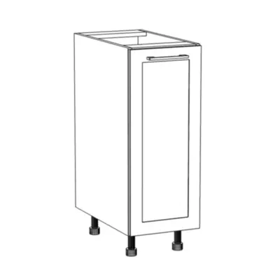ARACY Auszugschrank - Breite 30 cm, weiß, Beine 10 cm