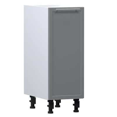 ARACY Auszugschrank - Breite 30 cm, grau/weiß, Beine 10 cm