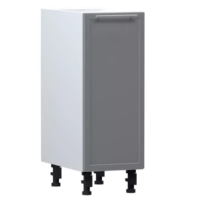 ARACY Auszugschrank - Breite 30 cm, grau/weiß, Beine 10 cm