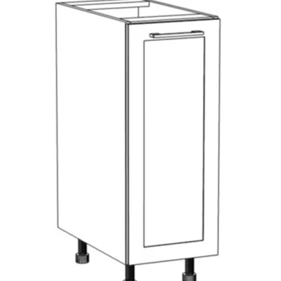 ARACY Auszugschrank - Breite 30 cm, grau/weiß, Beine 15 cm