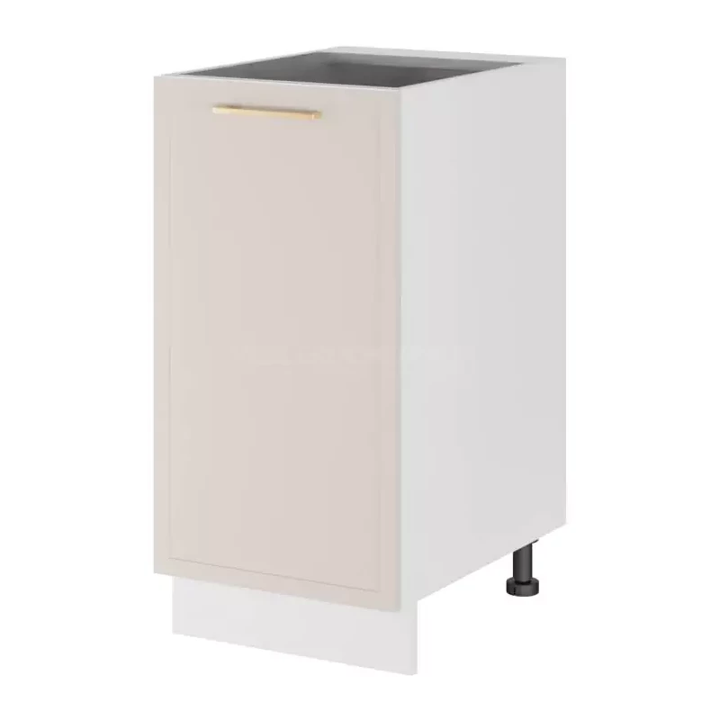 Unterer Einzeltürschrank ARACY - Breite 40 cm, weiß, Beine 15 cm