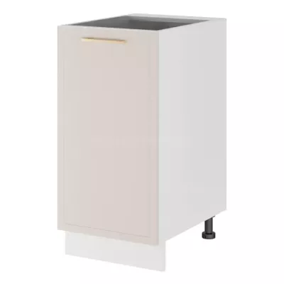 Unterer Einzeltürschrank ARACY - Breite 40 cm, weiß, Beine 15 cm