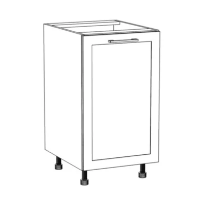 Unterschrank mit Regal ARACY - Breite 45 cm, weiß, Beine 15 cm