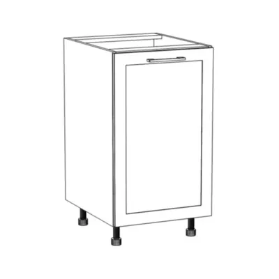 Unterschrank mit Regal ARACY - Breite 45 cm, weiß, Beine 15 cm