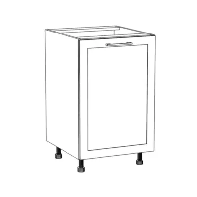Küchenunterschrank ARACY - Breite 50 cm, weiß, Beine 15 cm