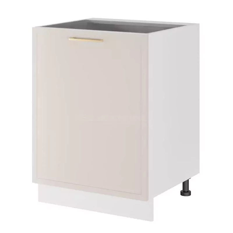 Küchenschrank mit Regal ARACY - Breite 60 cm, weiß, Beine 10 cm