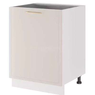 Küchenschrank mit Regal ARACY - Breite 60 cm, weiß, Beine 15 cm