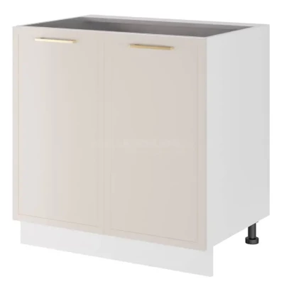 Zweitüriger Küchenschrank ARACY - Breite 80 cm, weiß, Beine 10 cm