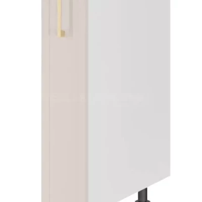 ARACY Auszugschrank - Breite 15 cm, weiß, Beine 10 cm