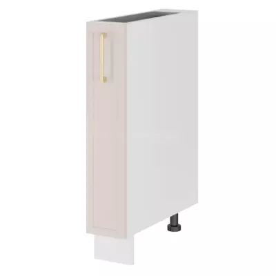 ARACY Auszugschrank - Breite 15 cm, weiß, Beine 15 cm