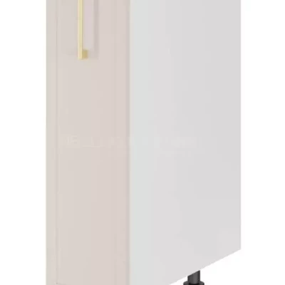ARACY Auszugschrank - Breite 20 cm, weiß, Beine 10 cm