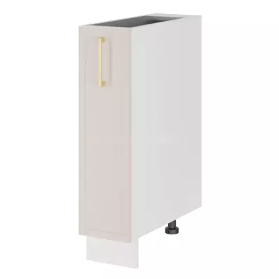 ARACY Auszugschrank - Breite 20 cm, weiß, Beine 10 cm