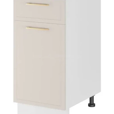 Kombinierter Unterschrank ARACY - Breite 40 cm, weiß, Beine 10 cm