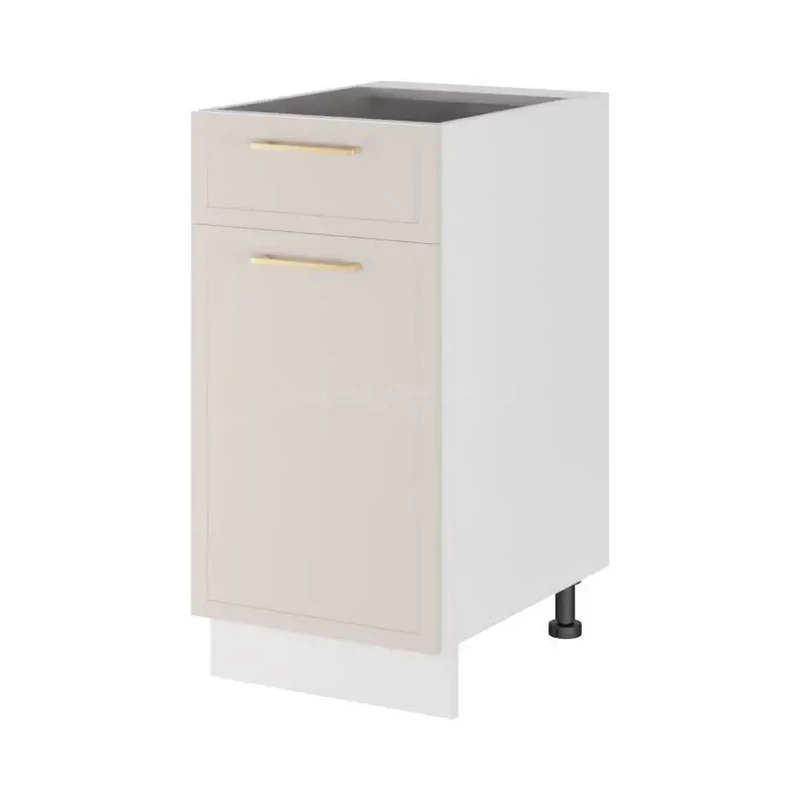 Kombinierter Unterschrank ARACY - Breite 40 cm, weiß, Beine 10 cm