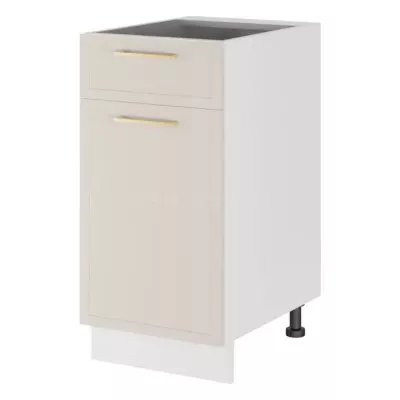 Kombi-Unterschrank ARACY - Breite 40 cm, weiß, Beine 15 cm