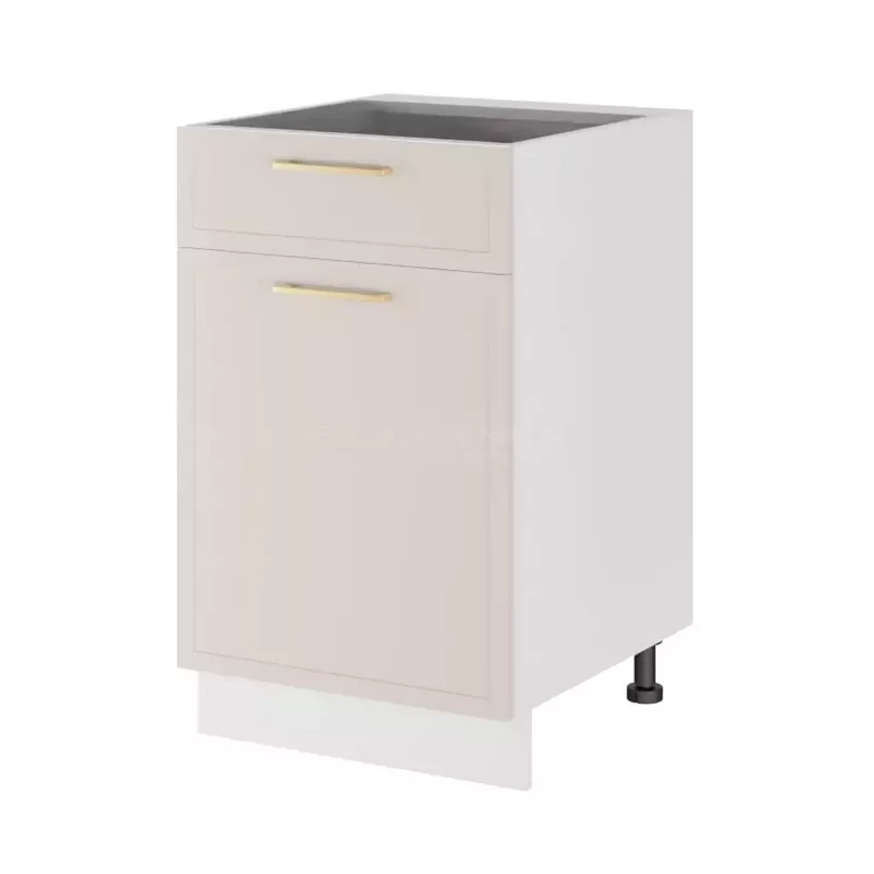 Kombi-Unterschrank ARACY - Breite 50 cm, weiß, Beine 10 cm