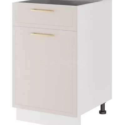 Kombi-Unterschrank ARACY - Breite 50 cm, weiß, Beine 15 cm