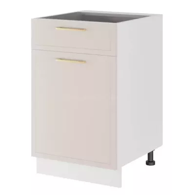Kombi-Unterschrank ARACY - Breite 50 cm, weiß, Beine 15 cm