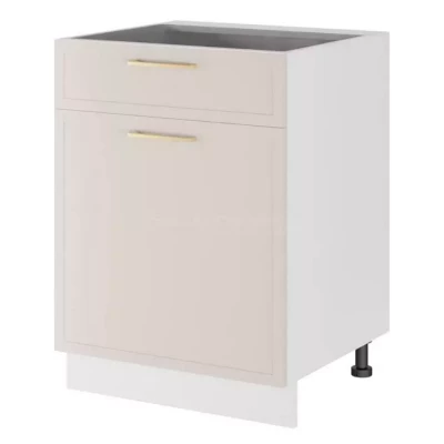 Kombi-Unterschrank ARACY - Breite 60 cm, weiß, Beine 10 cm