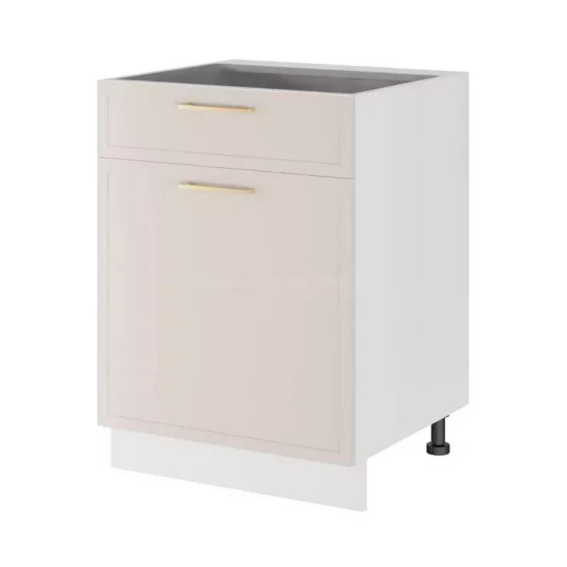 Kombi-Unterschrank ARACY - Breite 60 cm, weiß, Beine 10 cm