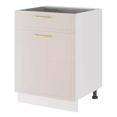 Kombi-Unterschrank ARACY - Breite 60 cm, weiß, Beine 15 cm