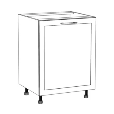 Inselschrank ARACY - Breite 60 cm, weiß, Beine 10 cm